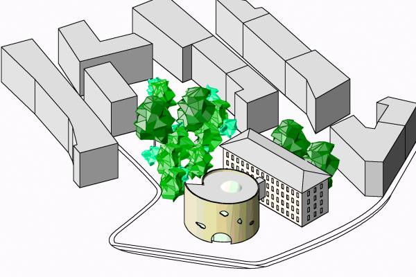 Naturkundemuseum mit Erweiterungsbau