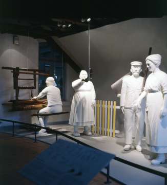 Museumstheater mit fünf Generationen von Tuchmachern